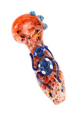 Silver Fumed Frit Glass Critter Spoon Pipe “Tiny Beast” – 4½″ – Assorted Colors