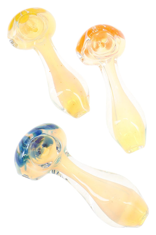 Color-Changing Stripe Spoon Pipe “Pocket Prism” – 3½″ – Assorted Colors - Discreet Smoker