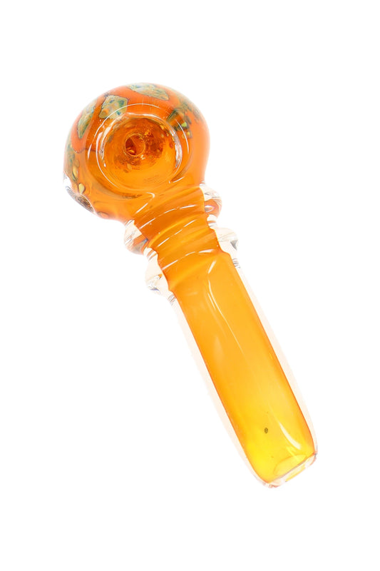 Color-Changing Frit Ring Spoon Pipe “Citrus Halo” – Assorted Colors - Discreet Smoker