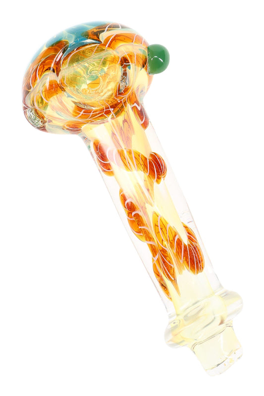 Swirl Striped Color-Changing Glass Hand Pipe “Twist & Tint” – 4″ – Assorted Colors - Discreet Smoker