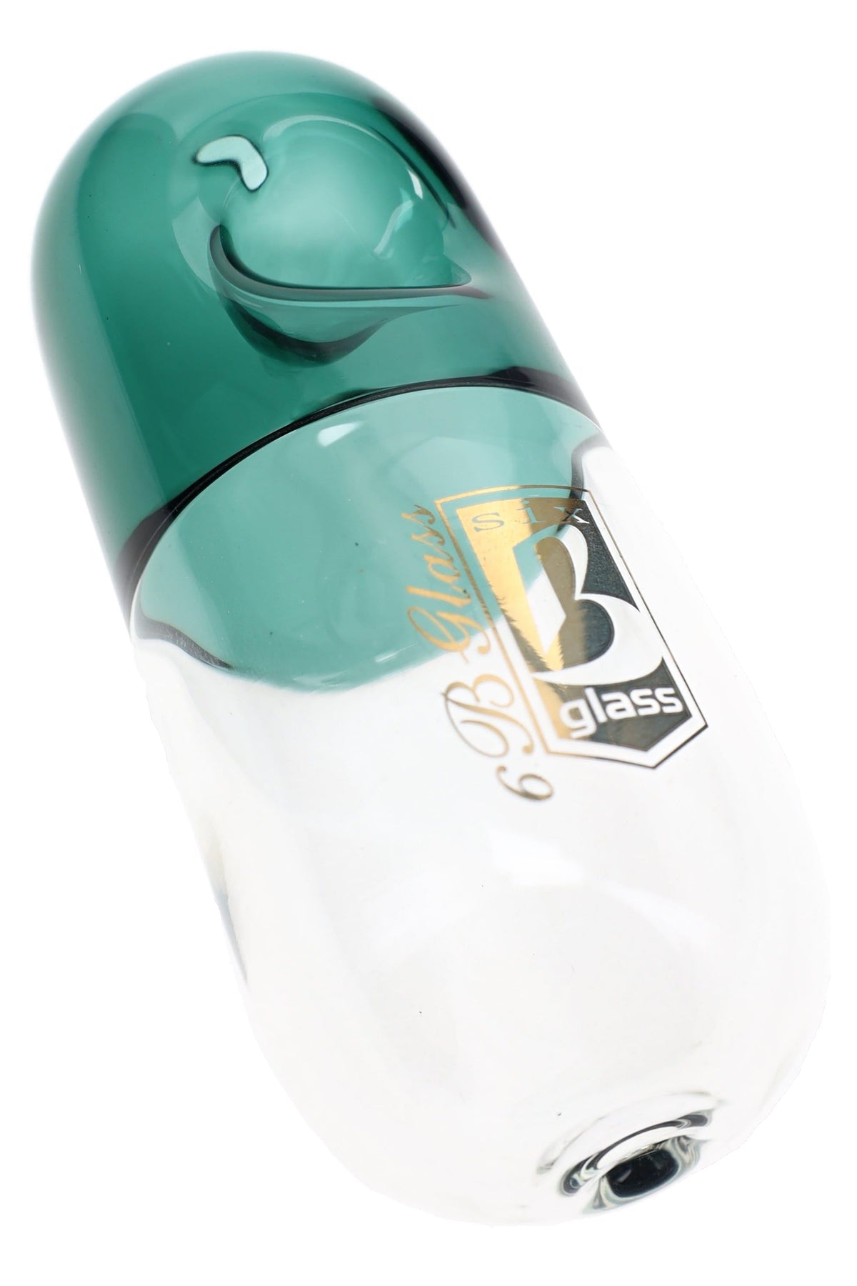 6B Glass Pill Steamroller Pipe – 5″ – Assorted Colors - Discreet Smoker