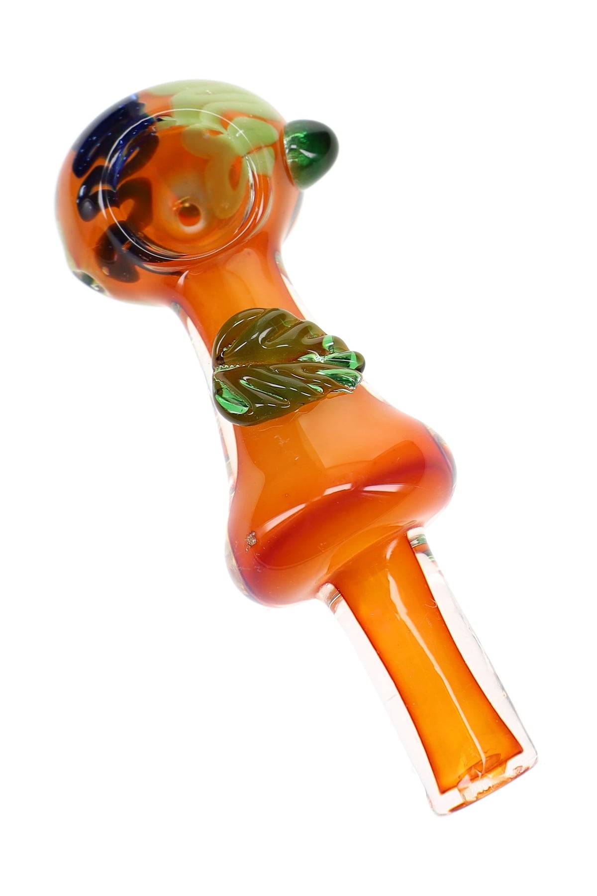 Gold Fumed Leaf Spoon Pipe “Leaf Luster” – 5″ – Assorted Colors - Discreet Smoker