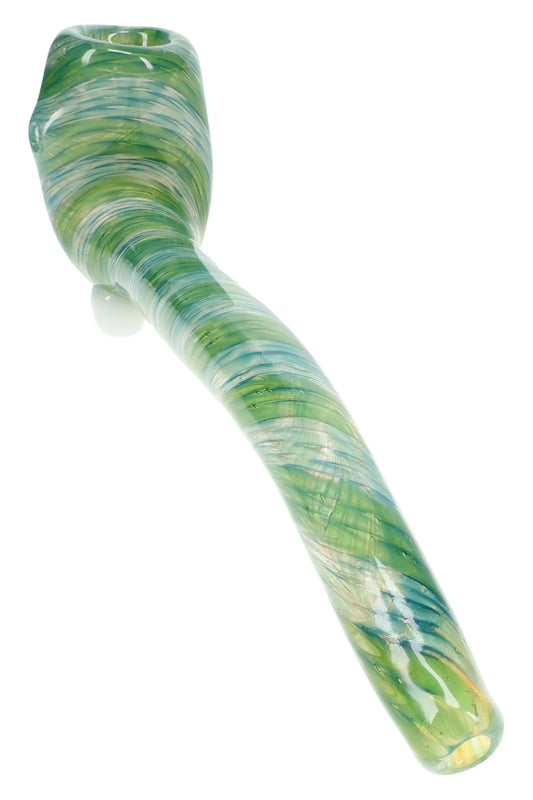 Reverse Swirl Color-Changing Glass Sherlock Pipe “Orbit Twist” – 7½″ – Assorted Colors - Discreet Smoker