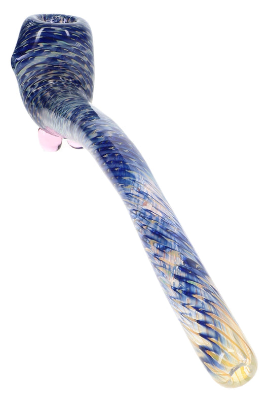 Net Stripe Color-Changing Sherlock Pipe “Web Wizard” – 10″ – Assorted Colors - Discreet Smoker