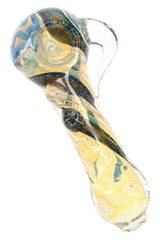 Dichro Spiral Color-Changing Glass Spoon Pipe “Lightning Loop” – 5″