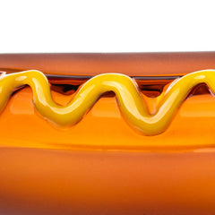 BigFun! “Glizzy” Hot Dog Borosilicate Glass Hand Pipe – 5.1″