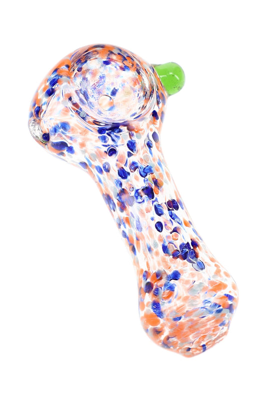 Confetti Frit Glass Spoon Hand Pipe “Pocket Pop” – 2½″ – Assorted Colors - Discreet Smoker
