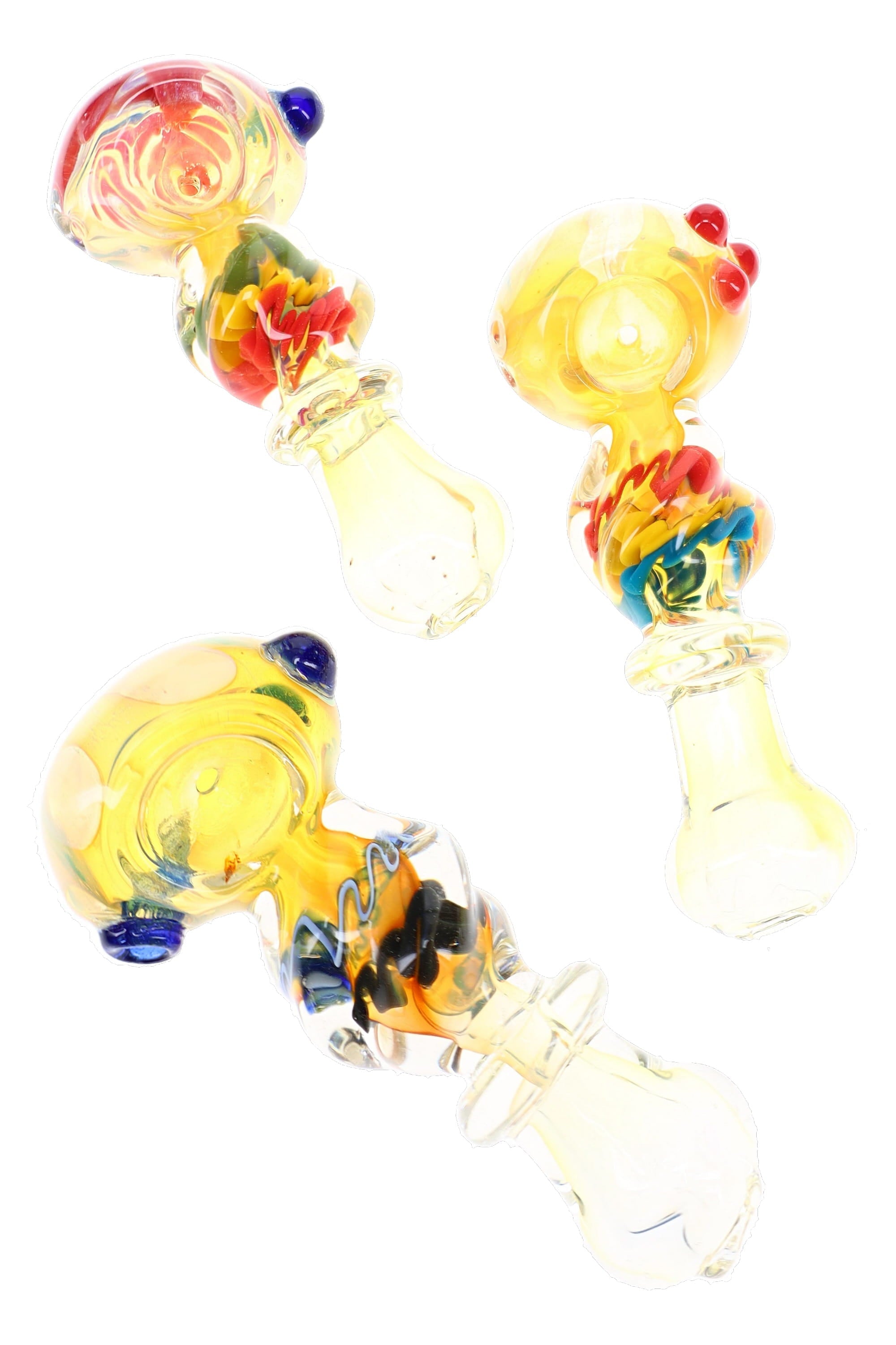 Color-Changing Twisted Squiggle Spoon Pipe “Ribbon Pop” – 4½″ – Assorted - Discreet Smoker
