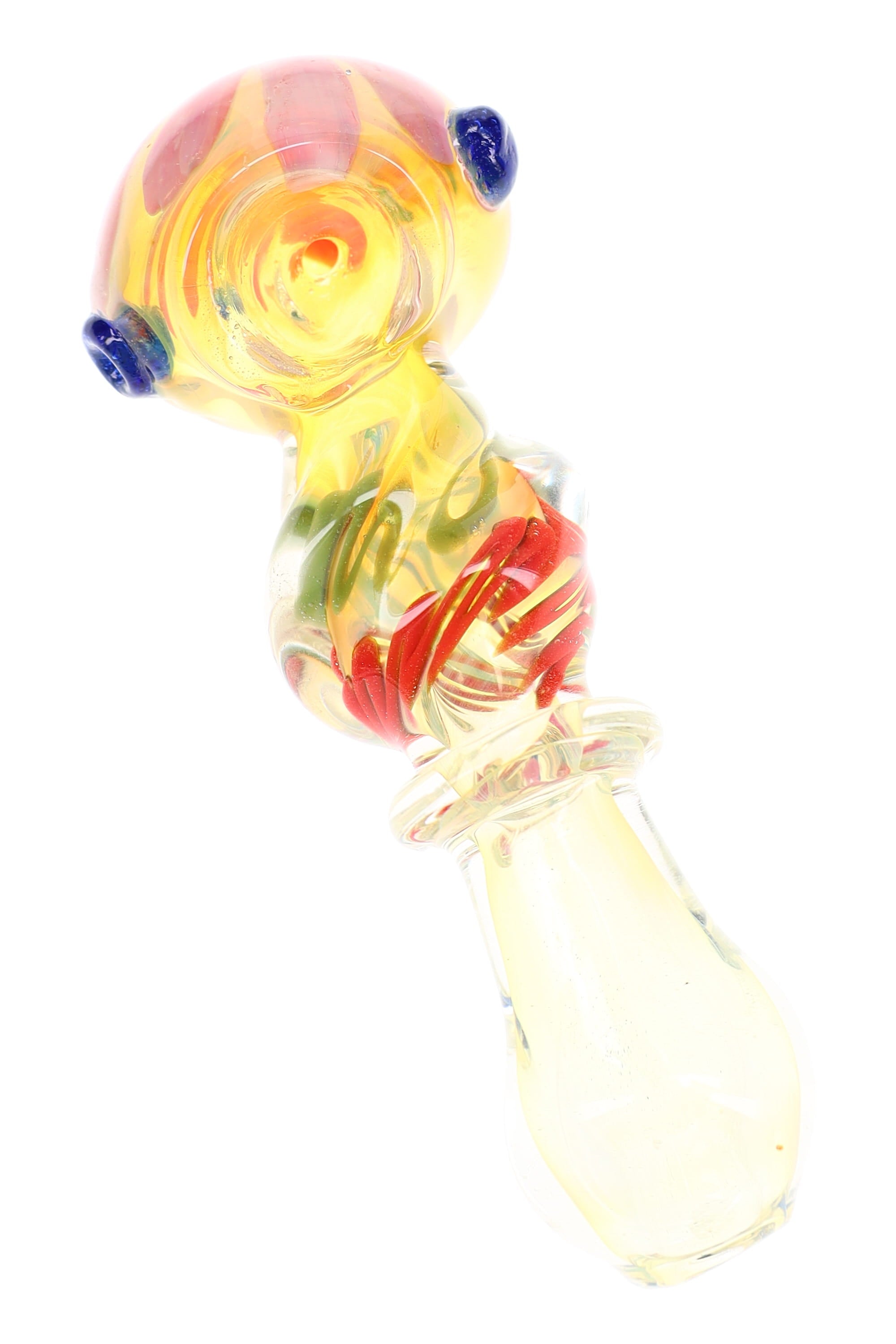 Color-Changing Twisted Squiggle Spoon Pipe “Ribbon Pop” – 4½″ – Assorted - Discreet Smoker