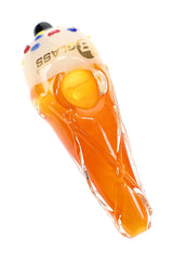 6B Glass Gold Fumed Ice Cream Cone Spoon Pipe “Cone Zone” – 4″ – Assorted Colors - Discreet Smoker