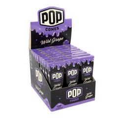 Pop Cones King Size Unbleached 3pk Cones - 24ct Display