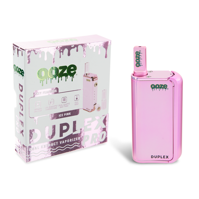 Ooze Duplex Pro – 900 mAh – Cartridge & Wax Vaporizer, Ice Pink