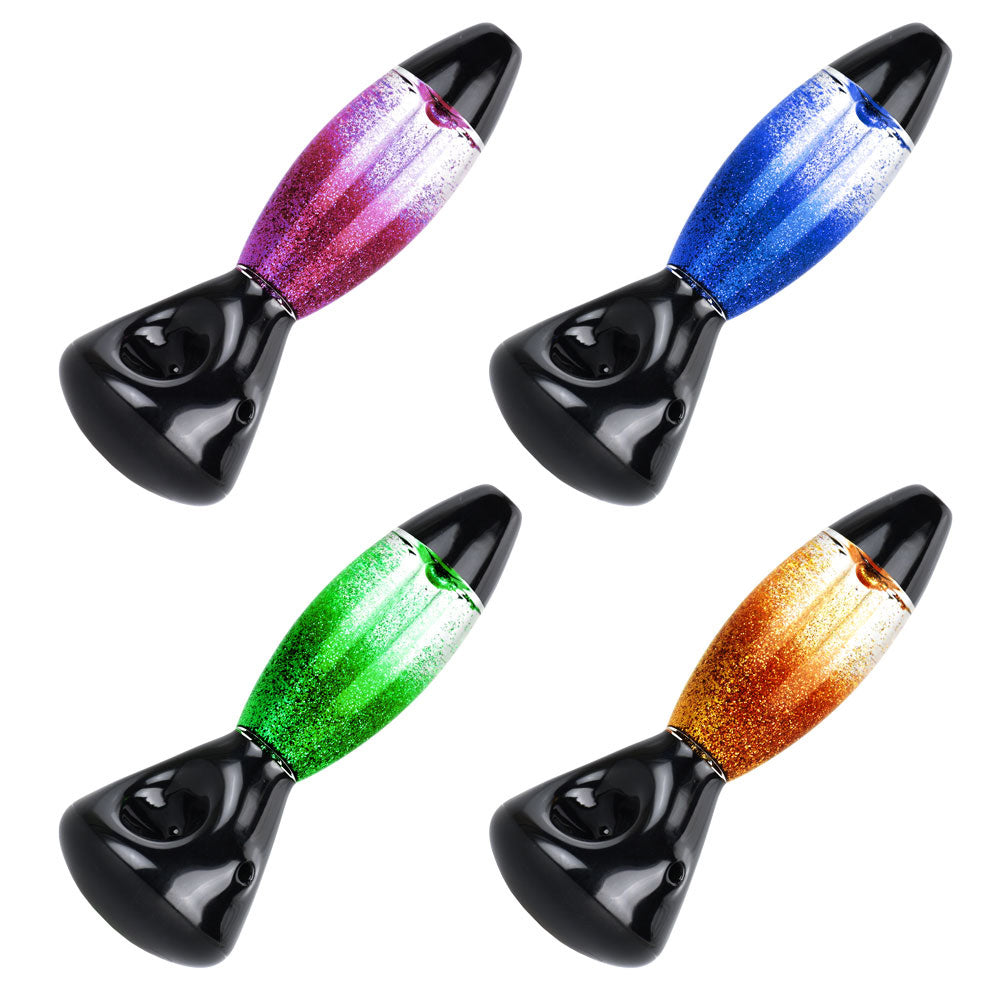 Lava Lamp Freezable Glycerin Hand Pipe - 4.5" / Colors Vary - Discreet Smoker