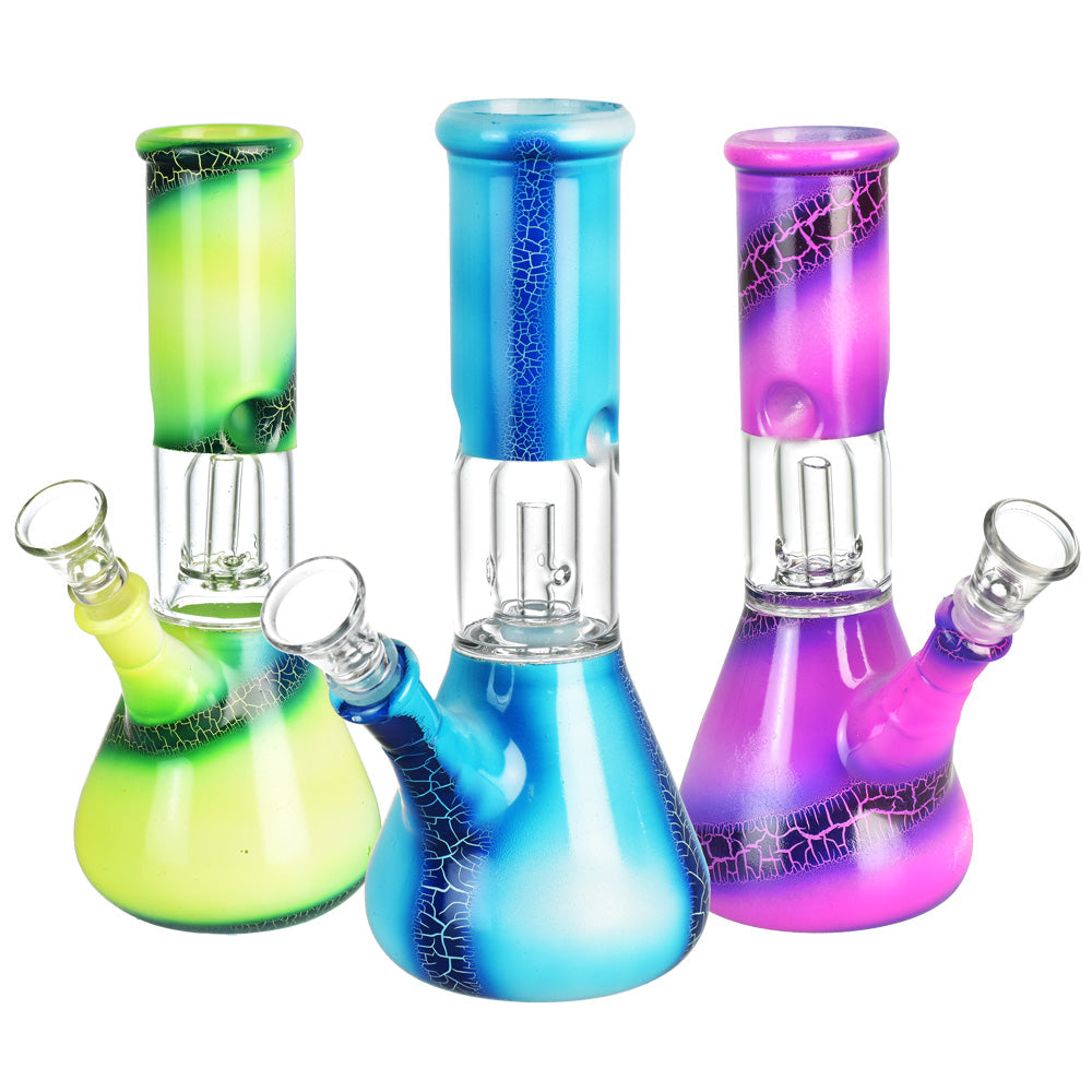 Lava Ombre Beaker Water Pipe - 8"/14mm F/Clrs Vry - Discreet Smoker