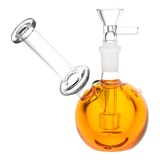 Juicy Orange Glycerin Bubbler - 4.75" / 14mm F - Discreet Smoker