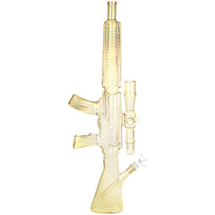 Machine Gun Glass Water Pipe - 23.75" / 14mm F / Colors Vary - Discreet Smoker