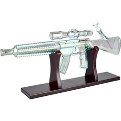 Machine Gun Glass Water Pipe - 23.75" / 14mm F / Colors Vary - Discreet Smoker