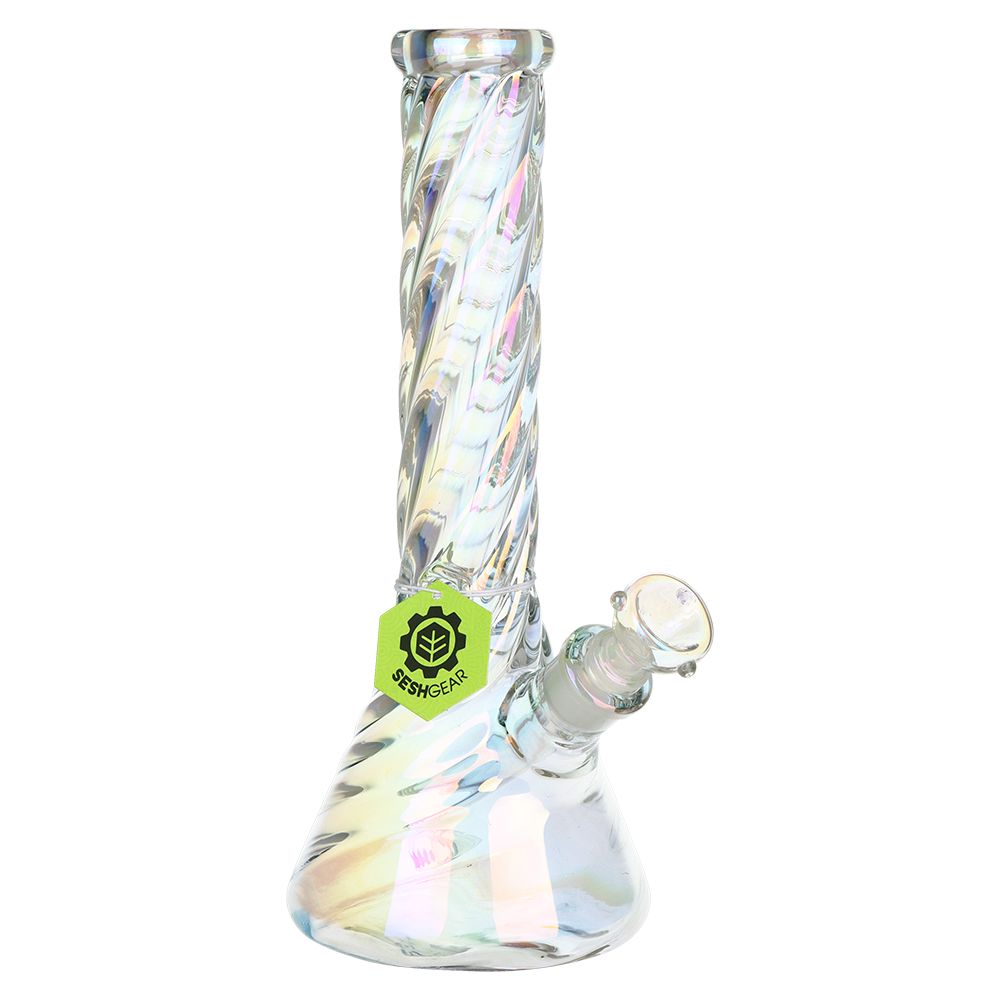 SeshGear Positive Twist Beaker Glass Water Pipe | 14mm F - Discreet Smoker