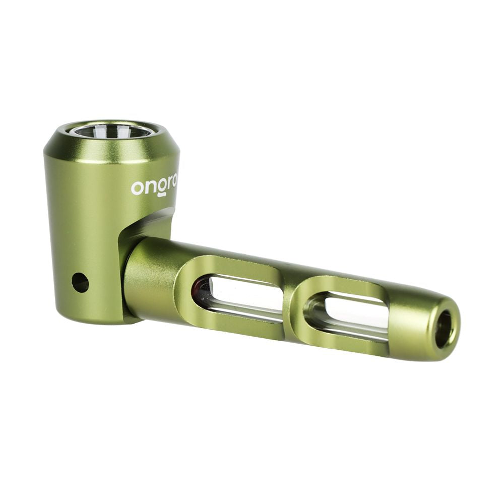 ONGROK Aluminum & Glass Spoon Pipe | 4.25" - Discreet Smoker