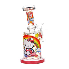 Salutations Kitty Glass Water Pipe | 6.25" | 14mm F - Discreet Smoker