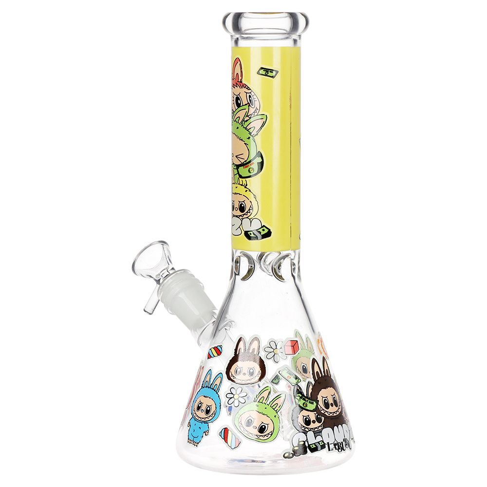 Funny Animal Beaker Glass Water Pipe | 9.75" | 14mm F | Designs Vary - Discreet Smoker