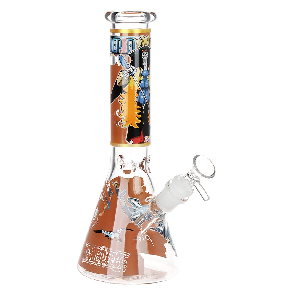 One Treasure Beaker Glass Water Pipe | 10.25" | 14mm F - Discreet Smoker