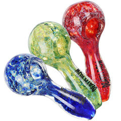 Death Row Records US Frit Glass Spoon Pipe | 4" - Discreet Smoker