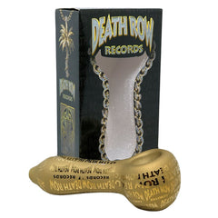 Death Row Records Metallic Etched Glass Spoon Pipe - 4"