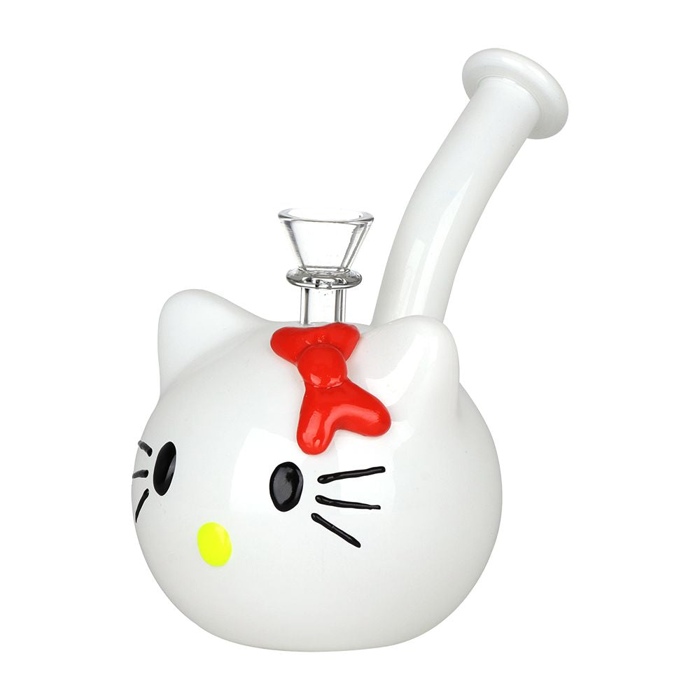 What's Happenin' Kitty Glass Water Pipe - 7" / 14mm F - Discreet Smoker