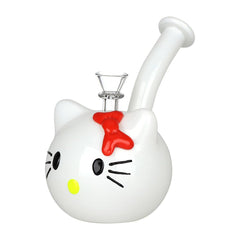What's Happenin' Kitty Glass Water Pipe - 7" / 14mm F - Discreet Smoker