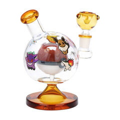 Playful Creatures Ball Glass Water Pipe - 6" / 14mm F - Discreet Smoker