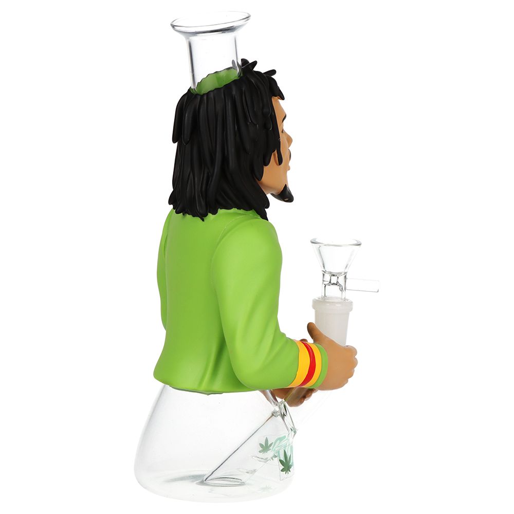 Reggae Legend Glass & Vinyl Water Pipe - 9" / 14mm F - Discreet Smoker