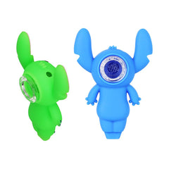 4CT BUNDLE - Ohana Friend Silicone Hand Pipe - 4.25" / Assorted Colors