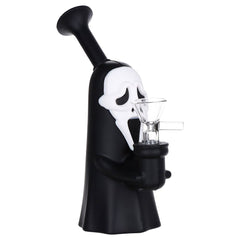 Scary Mask Silicone Water Pipe w Glass Bowl - 6.3" / 14mm F