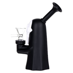 Scary Mask Silicone Water Pipe w Glass Bowl - 6.3" / 14mm F