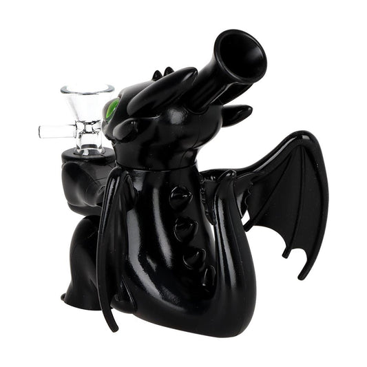 Baby Dragon Silicone Water Pipe w Glass Bowl - 5.25" / 14mm F - Discreet Smoker