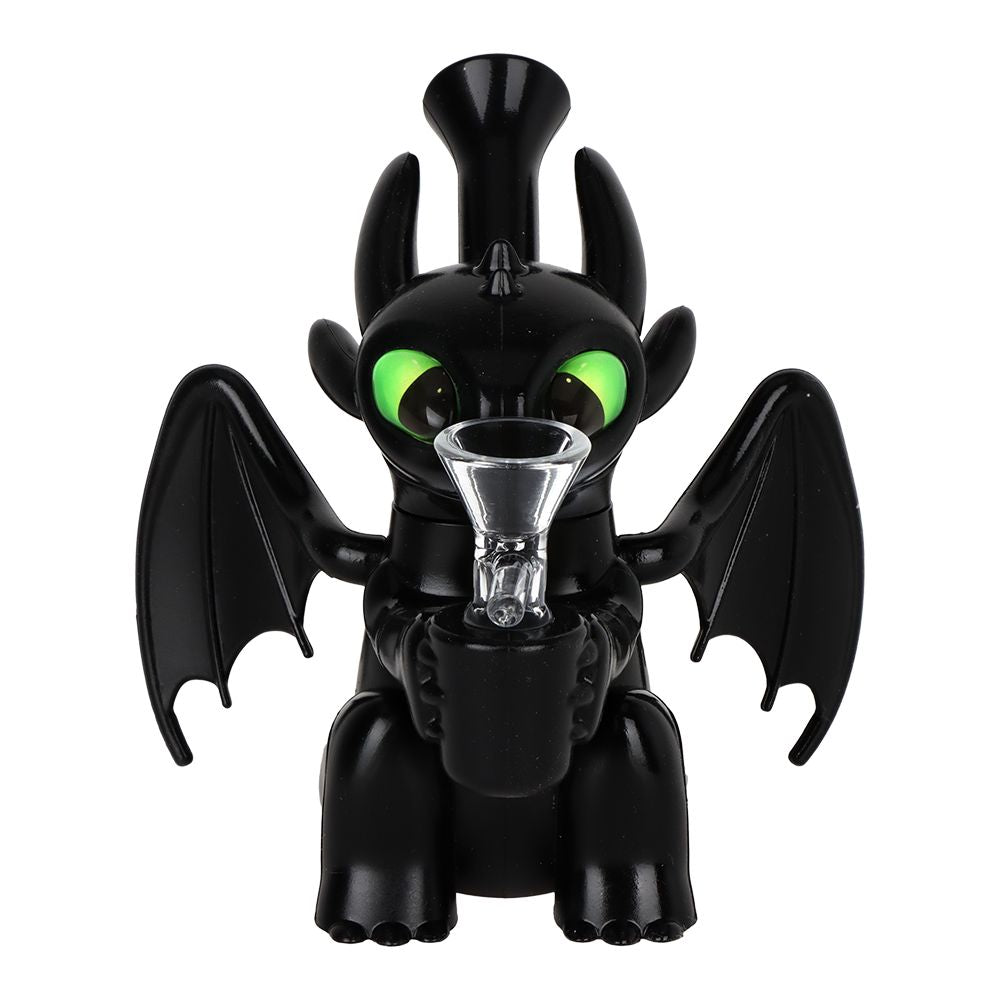 Baby Dragon Silicone Water Pipe w Glass Bowl - 5.25" / 14mm F - Discreet Smoker