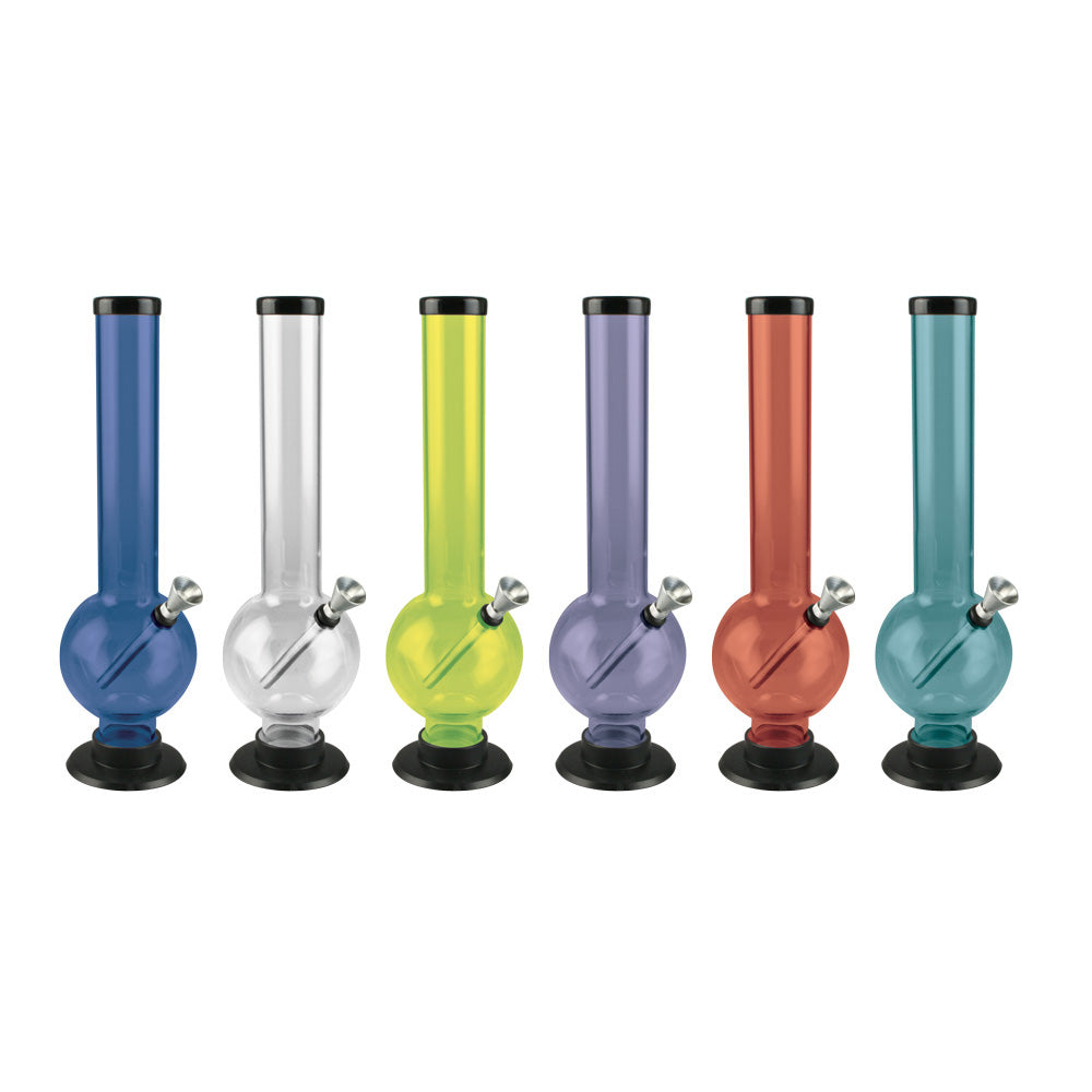 Bubble Acrylic Water Pipe - 12" / Colors Vary - Discreet Smoker