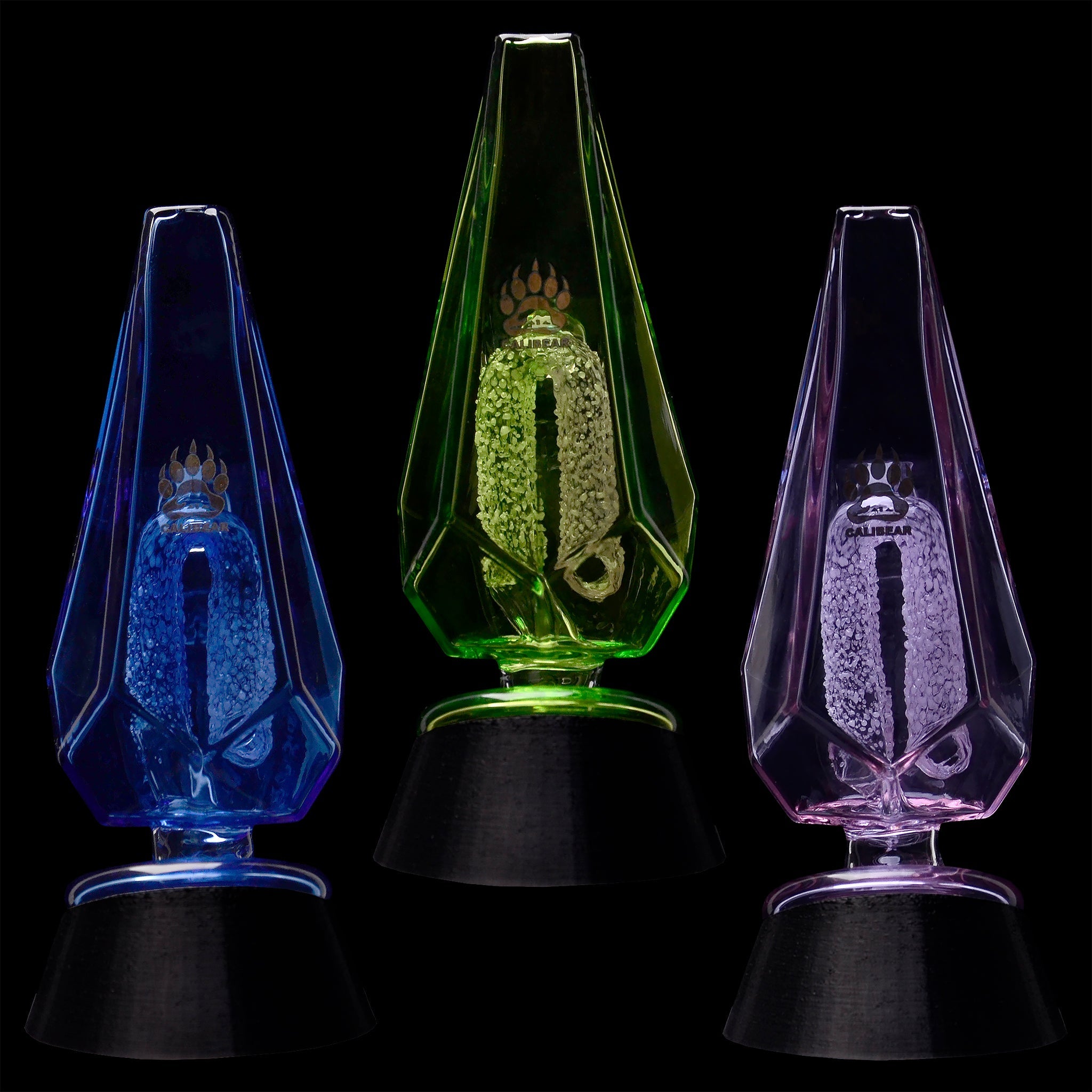 CaliBear Colored Glass Crystal Arch Puffco Peak Glass Attachment - Discreet Smoker