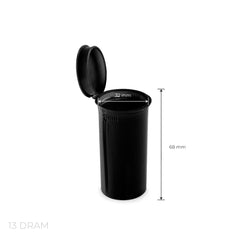 Loud Lock Pop Top Plastic Airtight Smell Proof Portable Packaging Containers 13 Dram - 315ct - Discreet Smoker