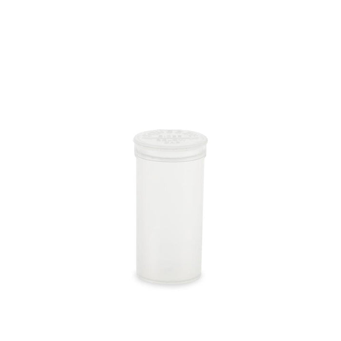 Loud Lock Pop Top Plastic Airtight Smell Proof Portable Packaging Containers 13 Dram - 315ct, Clear