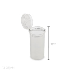 Loud Lock Pop Top Plastic Airtight Smell Proof Portable Packaging Containers 13 Dram - 315ct - Discreet Smoker