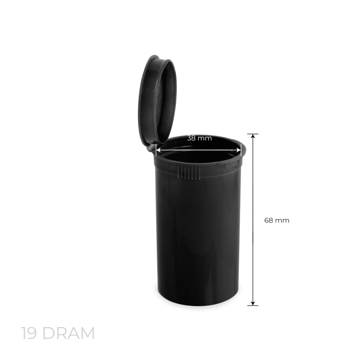 Loud Lock Pop Top Plastic Smell Proof Airtight Portable Packaging Storage Containers 19 Dram - 225ct - Discreet Smoker