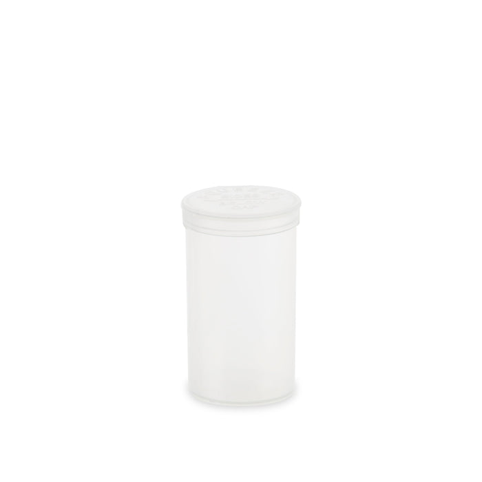Loud Lock Pop Top Plastic Smell Proof Airtight Portable Packaging Storage Containers 19 Dram - 225ct, Clear