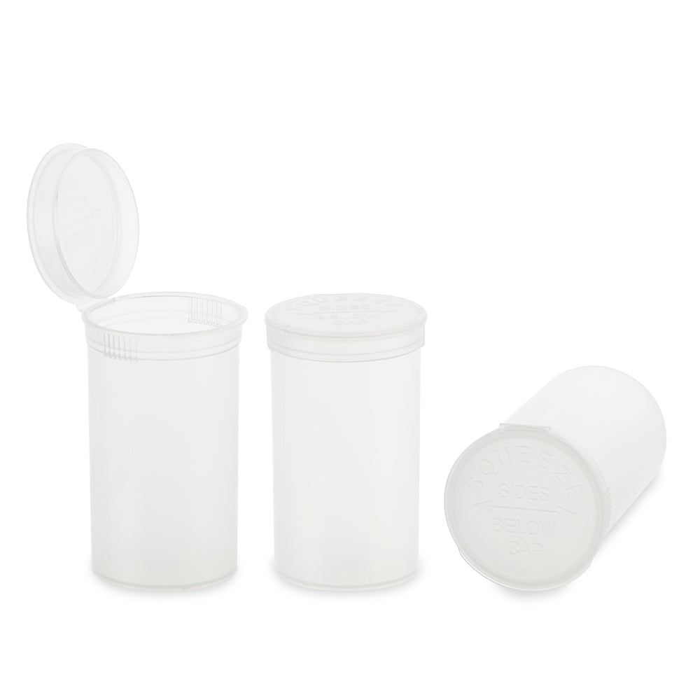Loud Lock Plastic Pop Top - 19 Dram - 225pc - Child Resistant - Discreet Smoker