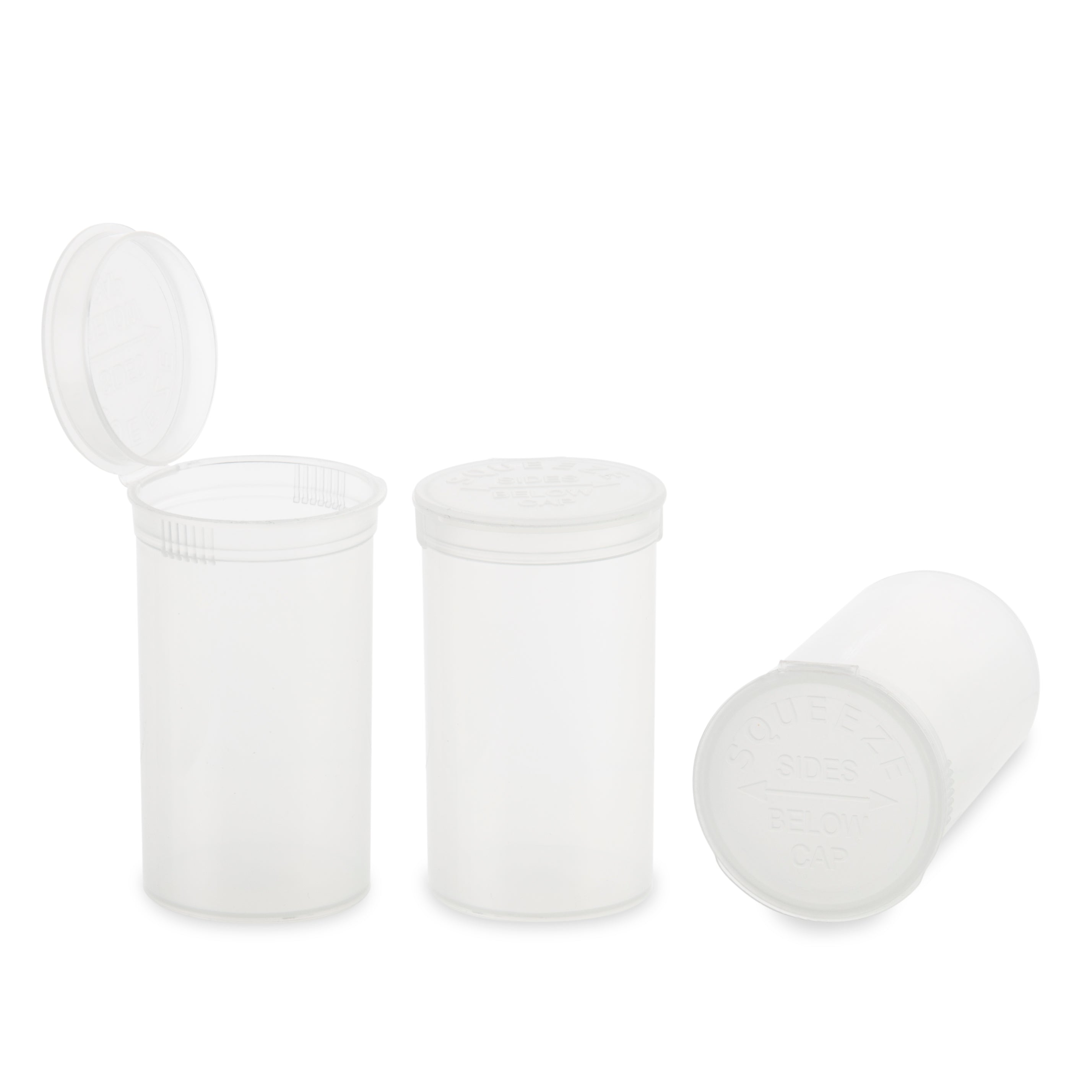 Loud Lock Pop Top Plastic Smell Proof Airtight Portable Packaging Storage Containers 19 Dram - 225ct - Discreet Smoker