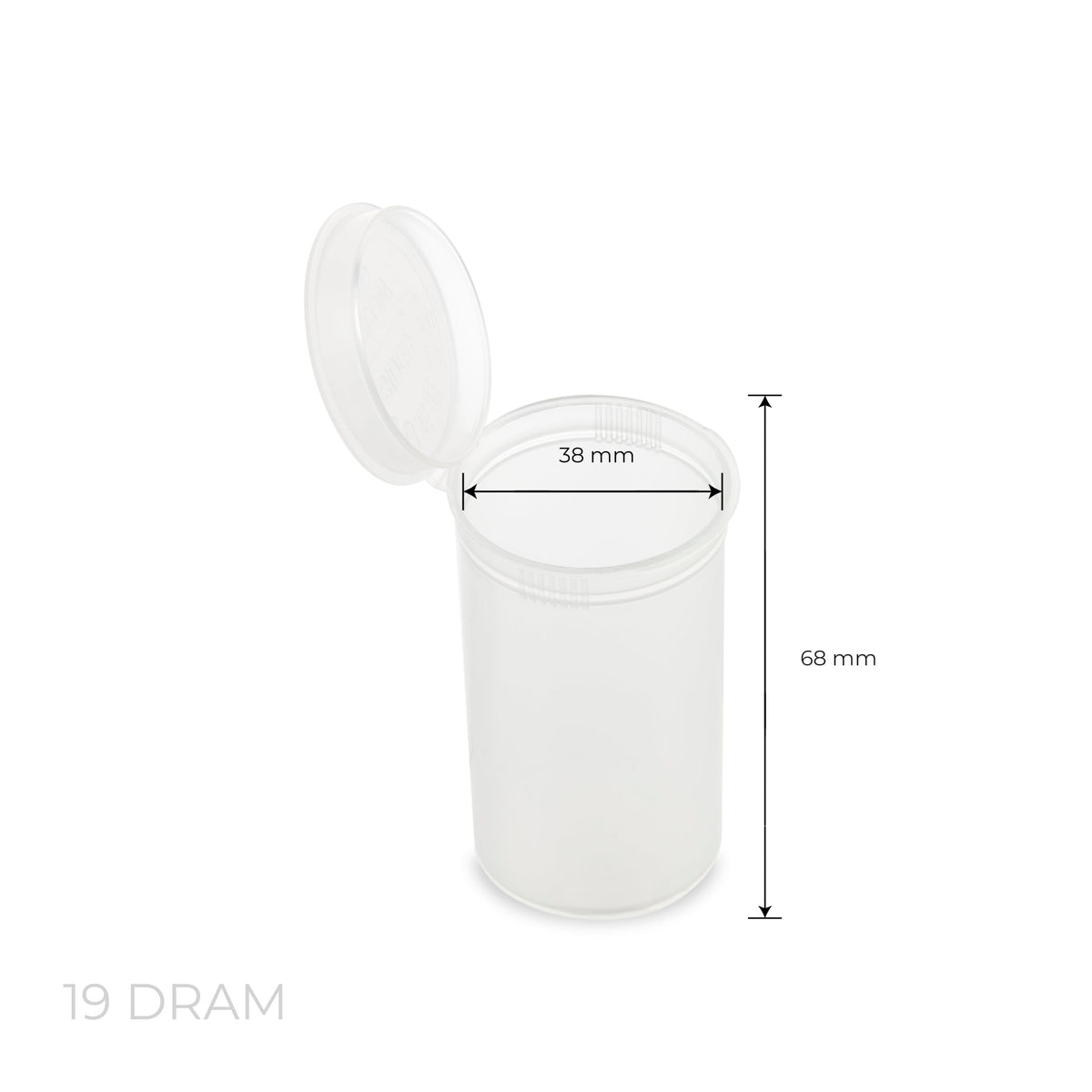 Loud Lock Pop Top Plastic Smell Proof Airtight Portable Packaging Storage Containers 19 Dram - 225ct - Discreet Smoker