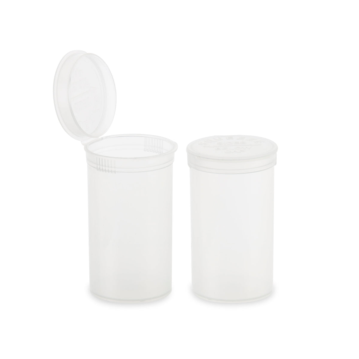 Loud Lock Pop Top Plastic Smell Proof Airtight Portable Packaging Storage Containers 19 Dram - 225ct - Discreet Smoker