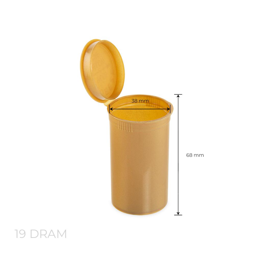 Loud Lock Pop Top Plastic Smell Proof Airtight Portable Packaging Storage Containers 19 Dram - 225ct - Discreet Smoker