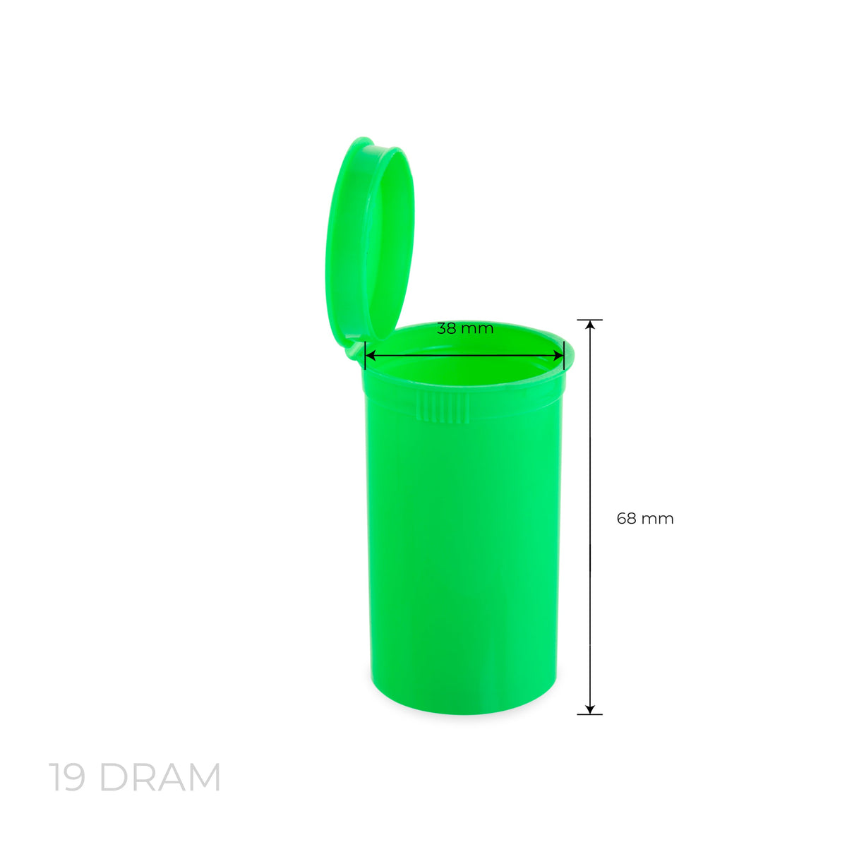 Loud Lock Pop Top Plastic Smell Proof Airtight Portable Packaging Storage Containers 19 Dram - 225ct - Discreet Smoker